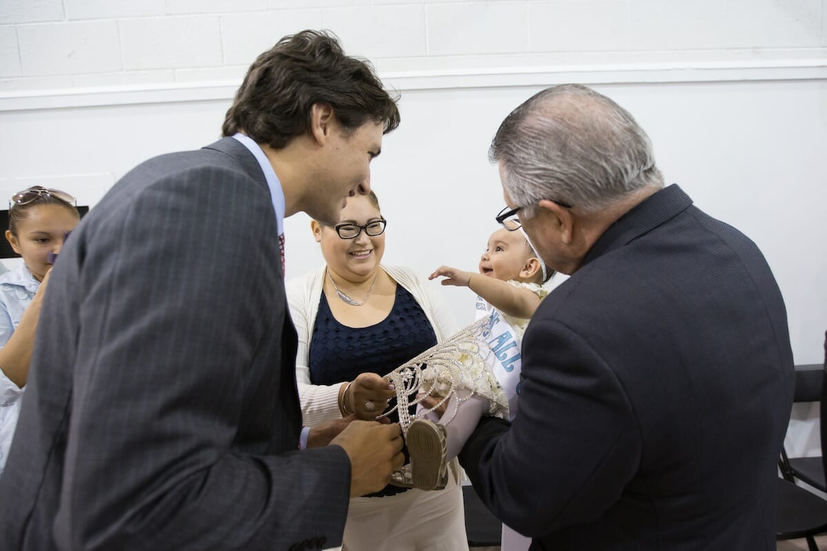 Justin meets with members of the Regina Treaty Status Indian Services. June 6, 2014.