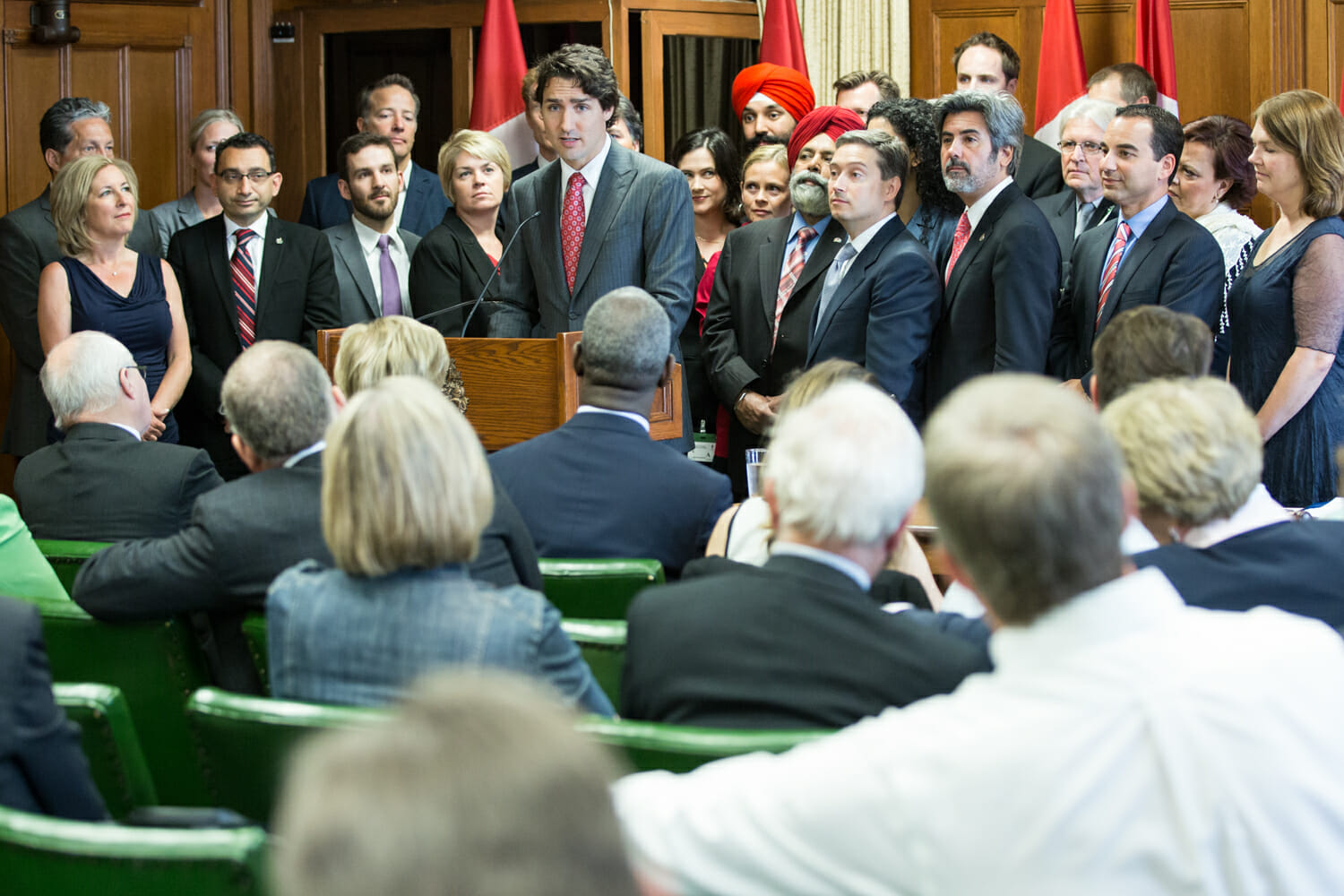 Justin présente de nouveaux candidats et candidates libéraux au caucus. Ottawa, Ontario 11 juin 2014.