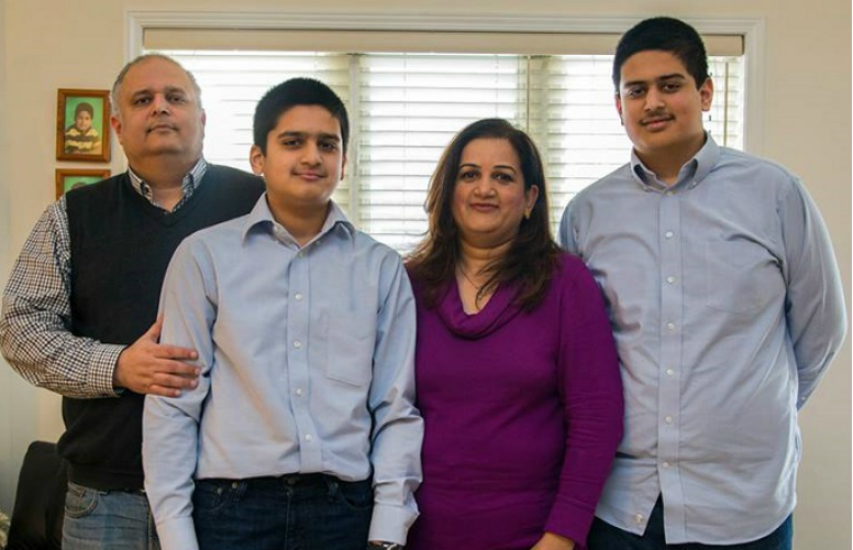 Salma Zahid et sa famille