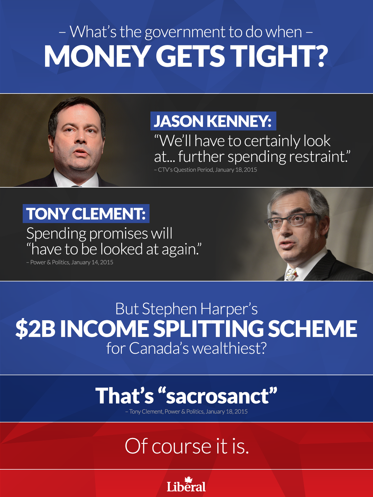 What's the government to do when money gets tight? Jason Kenney: 