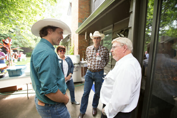 Justin Trudeau meets supporters during the Calgary Stampede. July 4, 2014.